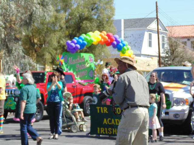 waiting to join the parade